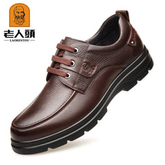 LAORENTOU Men's Oxfords Leather Dress Shoes Comfortable Durable Non Slip
