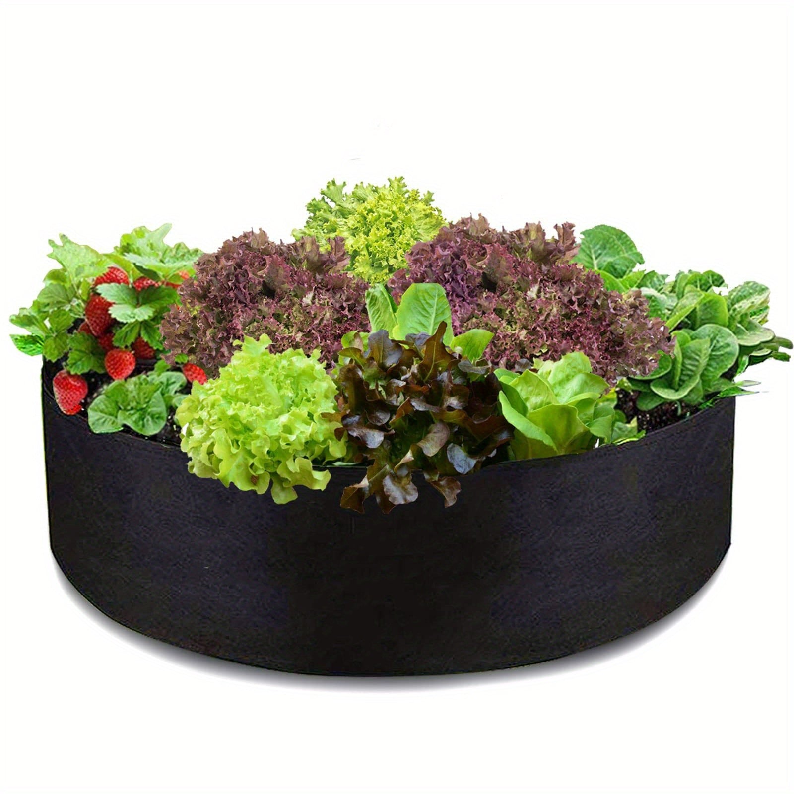 54L Large Grow Bag Heavy Duty Fabric Round Raised Garden Bed Planter