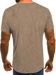 Wolf Pattern Print Men's Short Sleeve Comfy T-shirt Graphic Tee