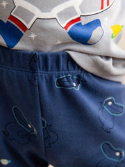 Boys Crocodile Astronaut Cartoon Top & Pants Homewear Set