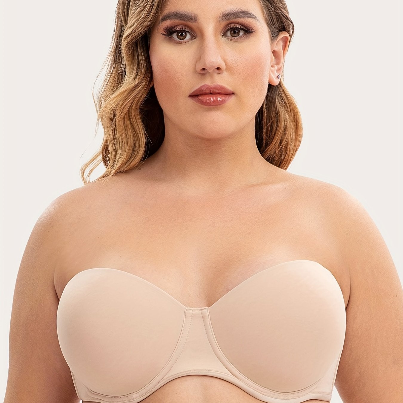 Strapless Underwire Molded Cup Non Slip Bra