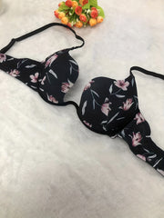 Floral Print Comfy Push Up Bra