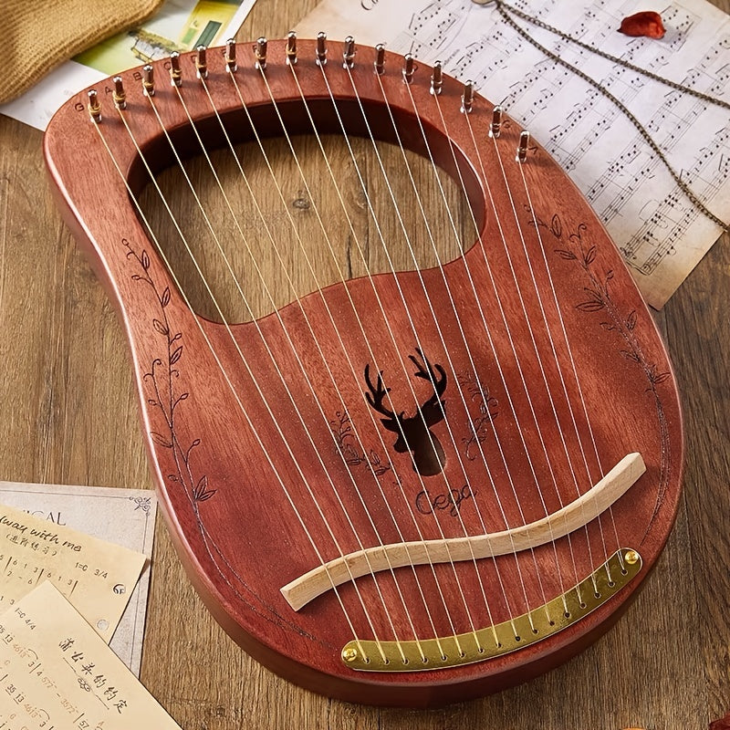 16 19 String Harp Lyre Small Portable Musical Instrument Easy To Learn