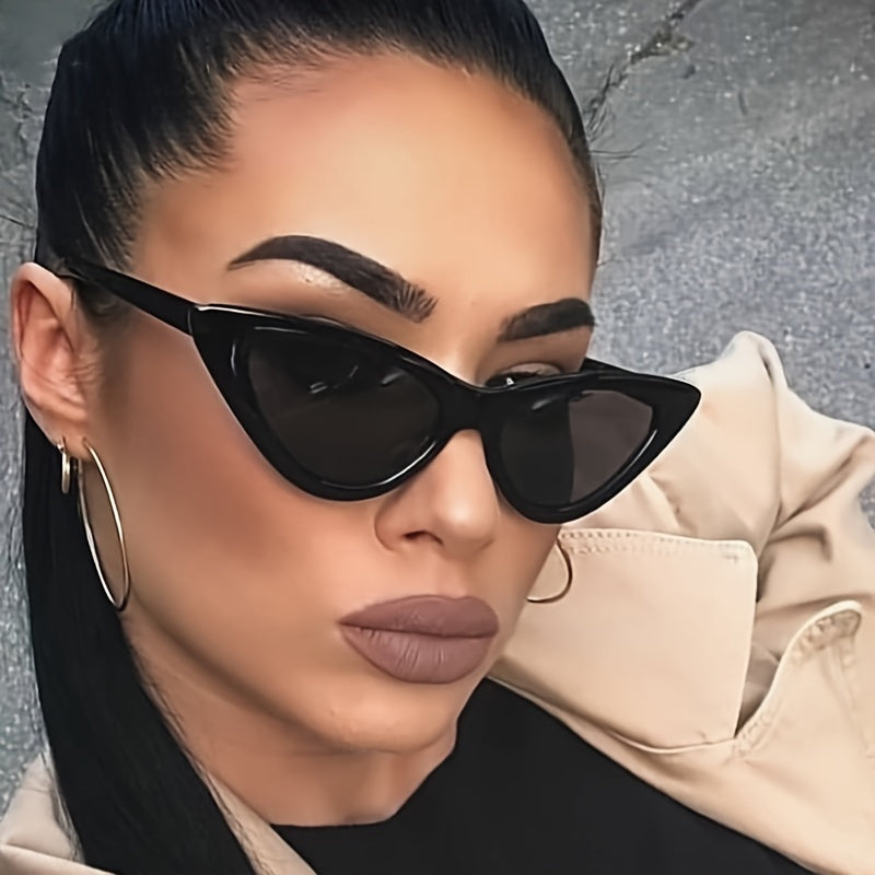Vintage Narrow Cat Eye Sunglasses For Women