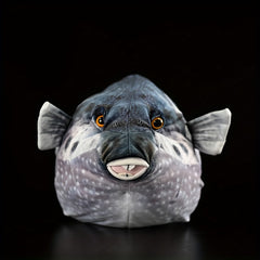 Realistic Puffer Fish Plush Toy Soft Stuffed Animal with Unique Texture