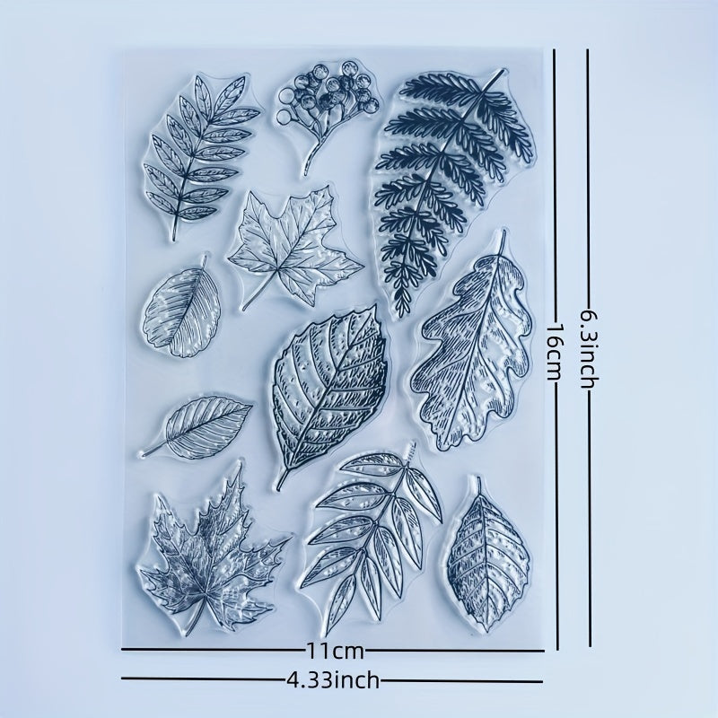 Leaf Journal Clear Stamps for Card Making Decoration DIY