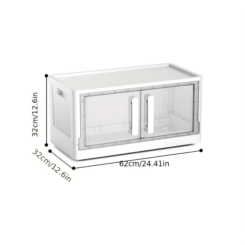 Large Capacity Foldable Plastic Storage Bin for Kitchen and Bedroom