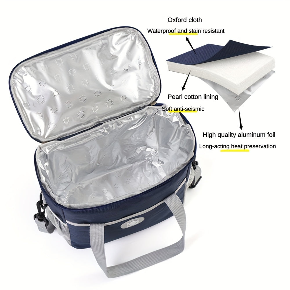 Portable Insulated Bag Large Capacity Aluminum Foil Lunch Box Bag