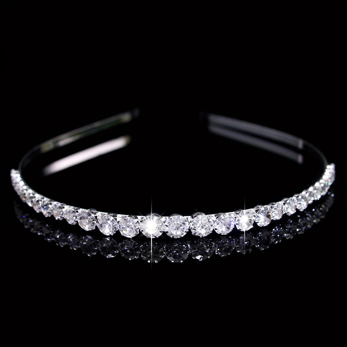 Queen Crown Rhinestone Headband Bridal Wedding Hair Accessory