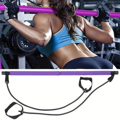 Portable Yoga Pilates Stick Resistance Band Pedal Stretcher