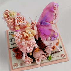 1000 Particle Dream Butterfly Flower Dance Building Blocks Relax Toy for Adults