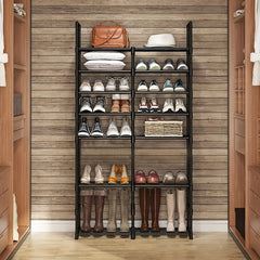 1pc Single Row Shoe Rack Stackable Shoe Storage for Closet Bedroom