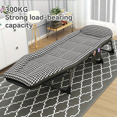 Outdoor Folding Bed with Side Pocket Office Nap Bed Single Person Nap Bed