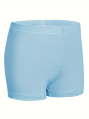 Girls Stretchy Solid Dance Shorts Gymnastics Practice Performance