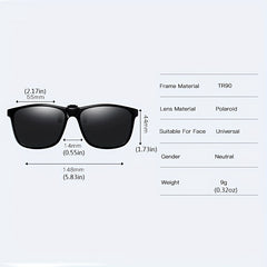 Polarized Clip on Sunglasses Anti Glare UV Protection Over Prescription Glasses