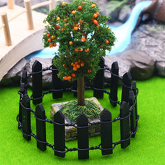Mini Wooden Fence Model Realistic Succulent Terrarium Landscape DIY Garden Decor