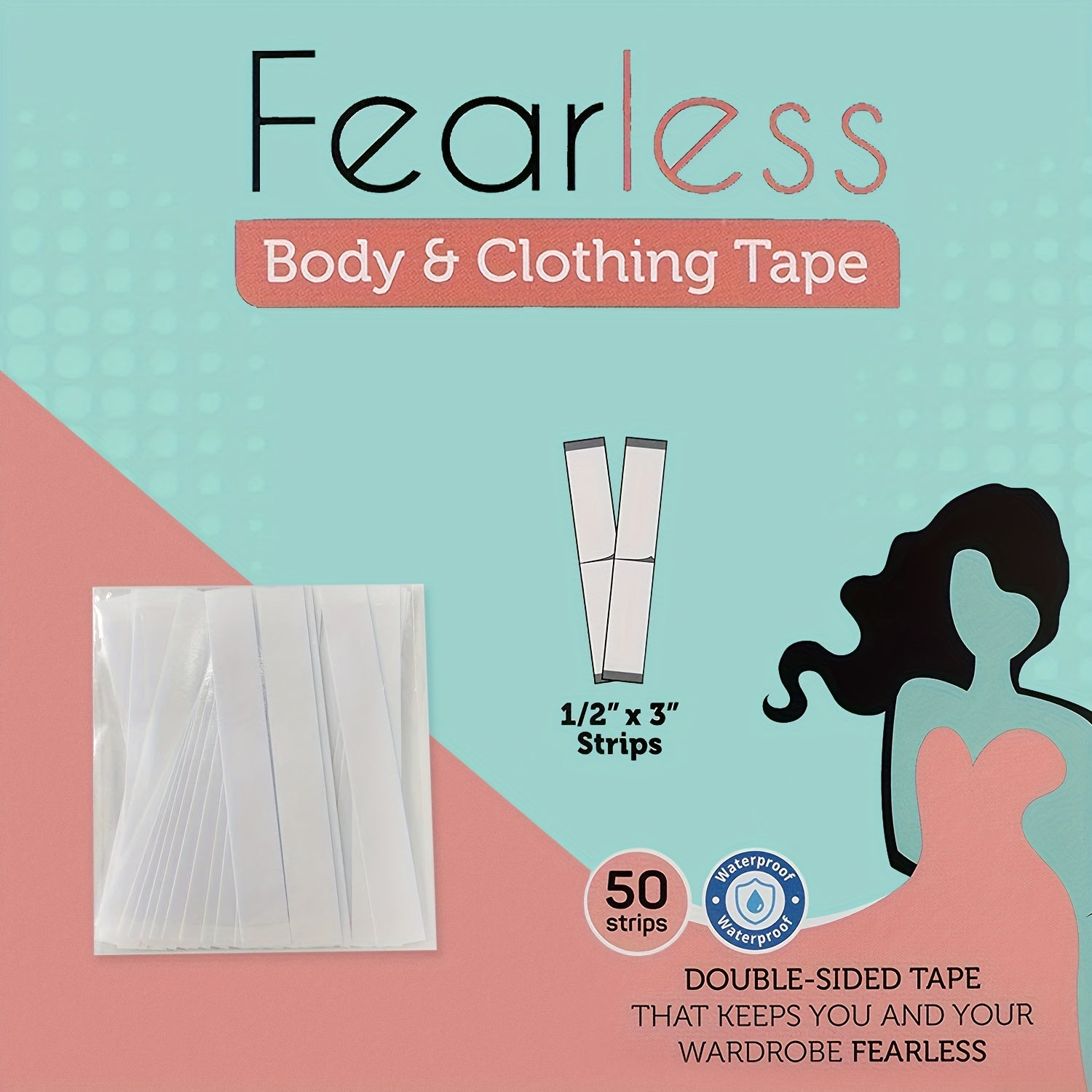 50pcs Body Double Sided Tape for Secure Clothing Hold