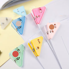 10pcs Triangular Clips Book Clips Anti Curling Office Stationery Acrylic Pp Clip