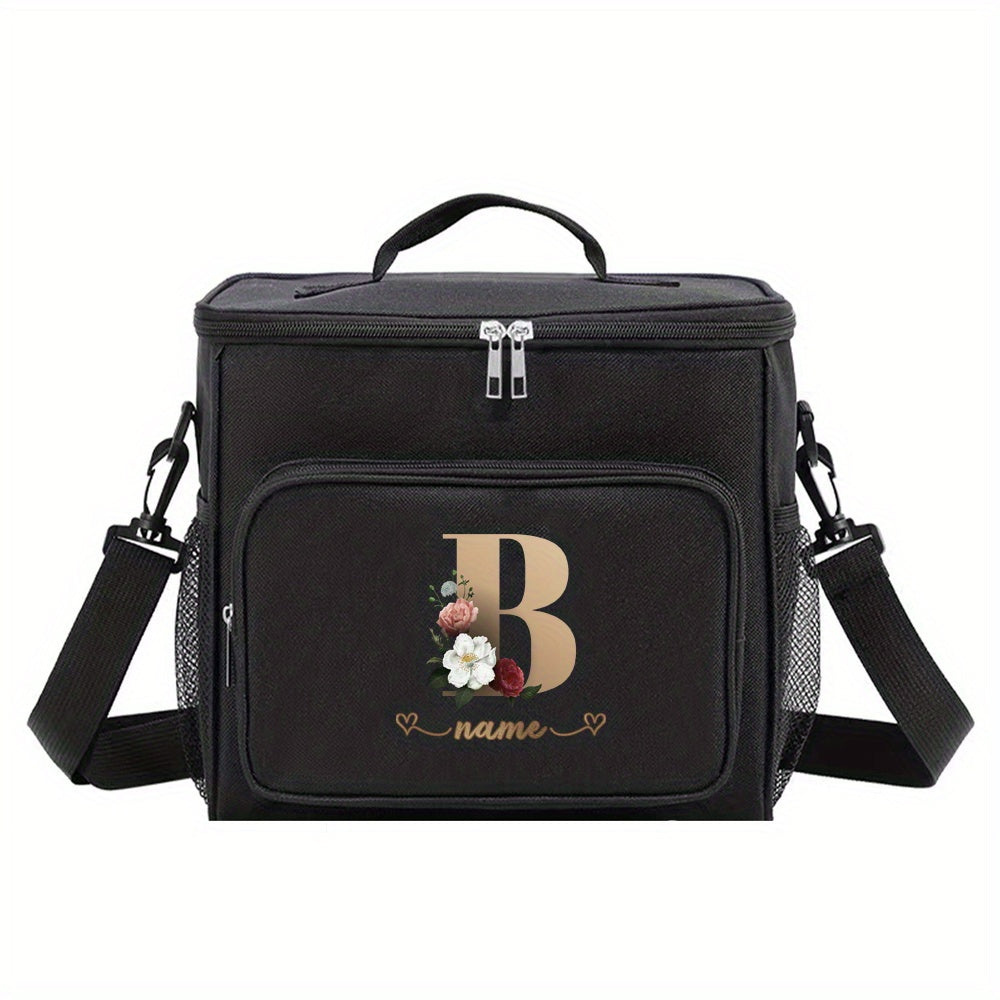 Canvas Square Hand Wash Lunch Bag with Cooler Box for Women's Work