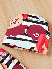 3pcs Baby Girls I m Here Romper & Headband & Cap