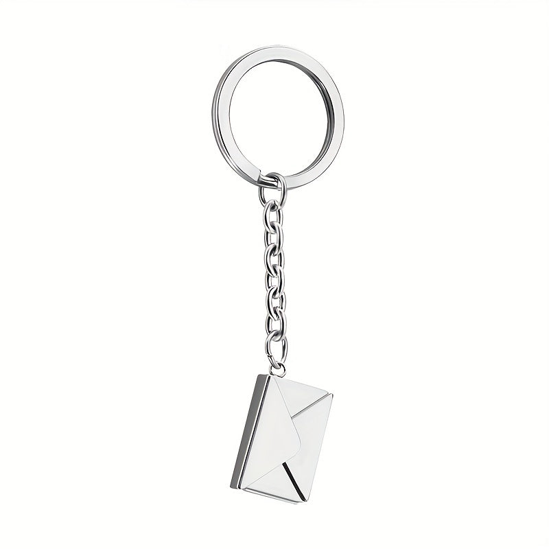 Custom Text Envelope Wallet Key Chain for Men