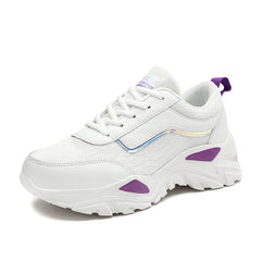 Women's Chunky Sneakers Mesh Lace Up Running Shoes