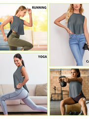 Quick Dry Women's Yoga Top for Athletic Running Short Sleeve Loose Fit Shirt