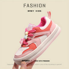 Cartoon Bear Charm Girls Skate Shoes Lightweight Outdoor Sneakers