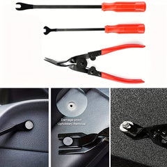 Clip Pliers Set & Fastener Remover 3 Pcs Car Upholstery Clip Removal Tool