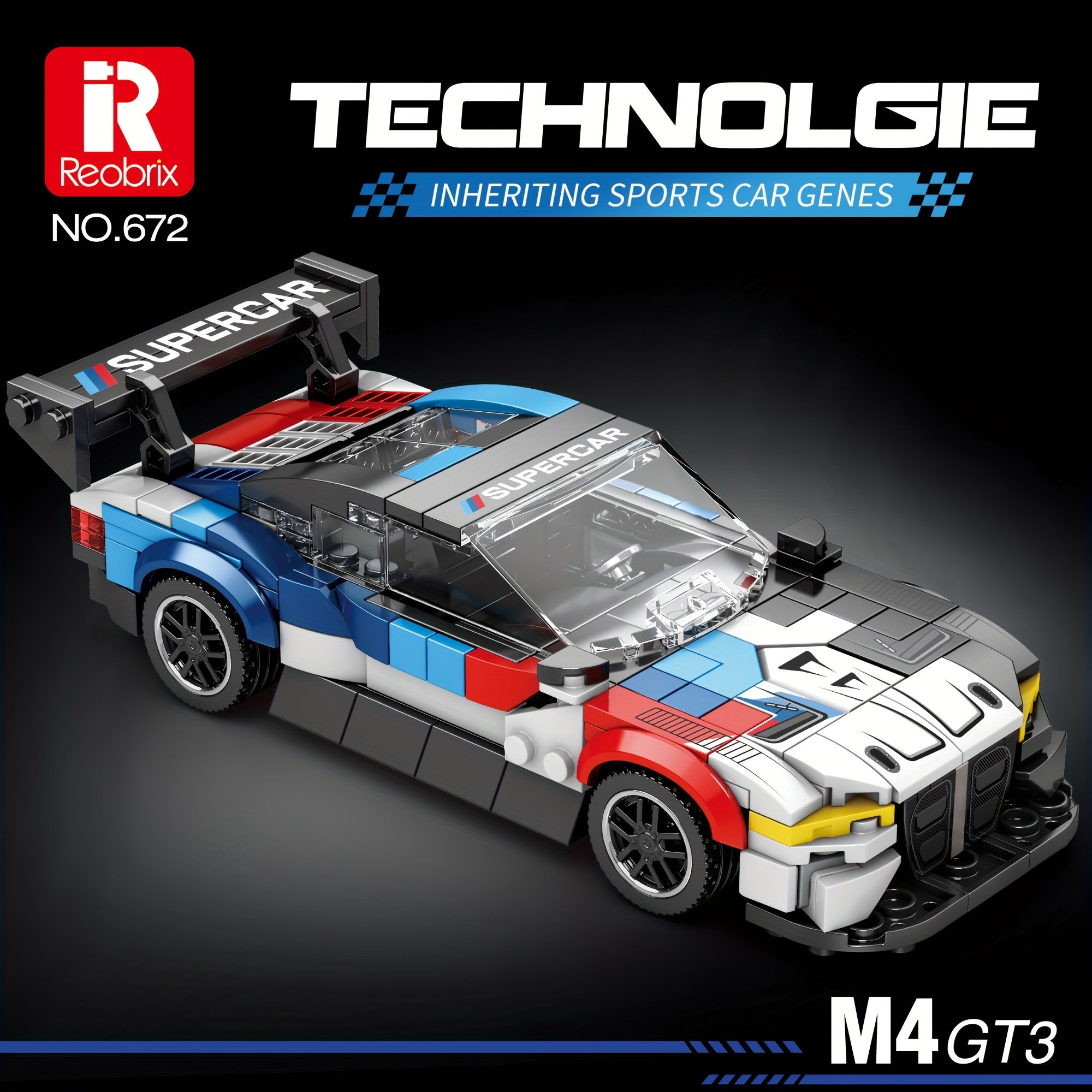 Assembly Racing Car Model Kit Building Block Toy Gift