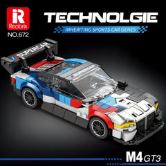 Assembly Racing Car Model Kit Building Block Toy Gift
