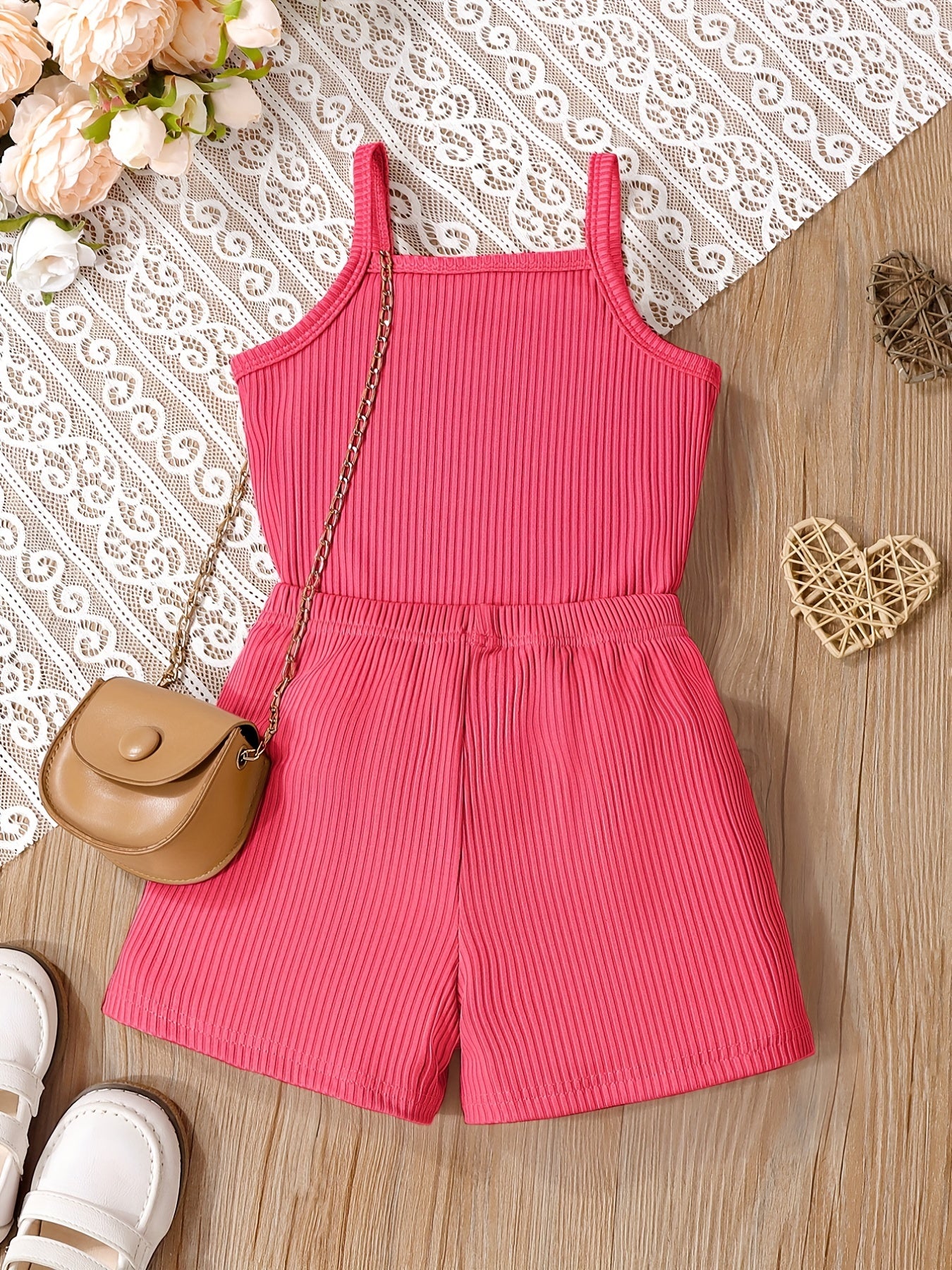 2pcs Toddler Girls MAMA'S MINI Cami Top & Shorts Set