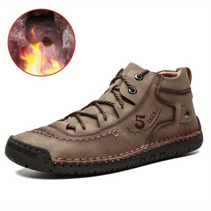 Men's Leather Lace-up Sneakers Ankle Boots