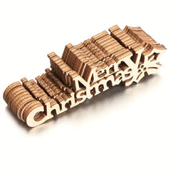 10pcs Merry Christmas Hanging Ornaments Wooden Letter Crafts DIY Home Decor Xmas