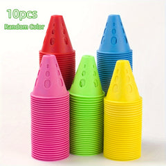 10pc Roller Skating Training Cones Agility Cone Random Colors