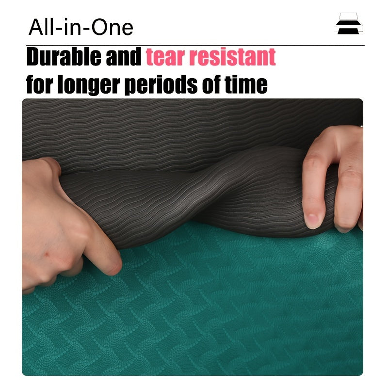 TPE Non-slip Soft Yoga Mat Thicken Widen Mute Fitness Mat 183x66x0.6cm