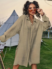 Sheer Rash Guard Cover Up Shirt Beachwear