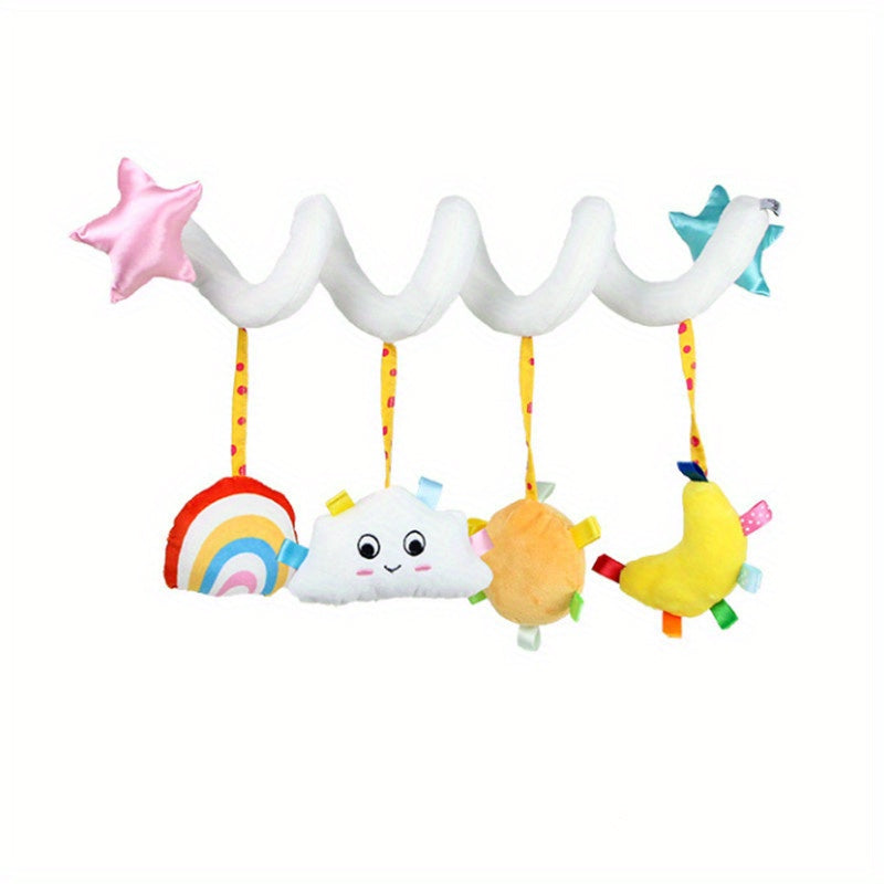 Plush Hanging Fruit Spiral Toy for Baby's Early Education