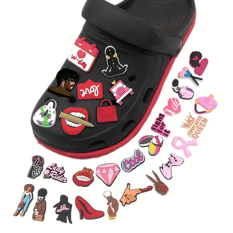 38Pcs Makeup Shoe Charms For Clogs Garden Shoes DIY Accessories