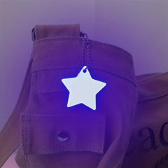 Outdoor Reflective Pentagram Backpack Pendant Night Riding Key Chain