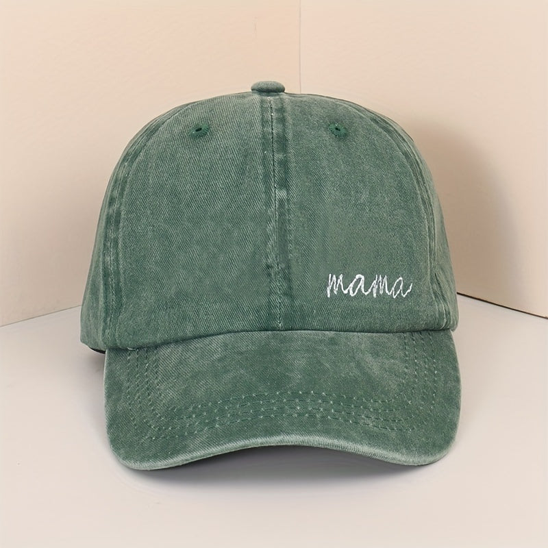 Unisex Sunshade Adjustable Baseball Cap MAMA Embroidery