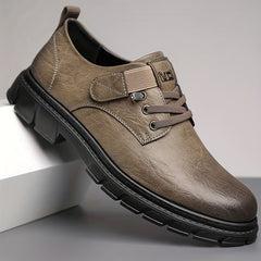 Men's Round Toe Derby Lace-Up Dress Shoes for Office Business