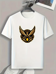 Eagle Head Print Men's Graphic T-shirt for Summer