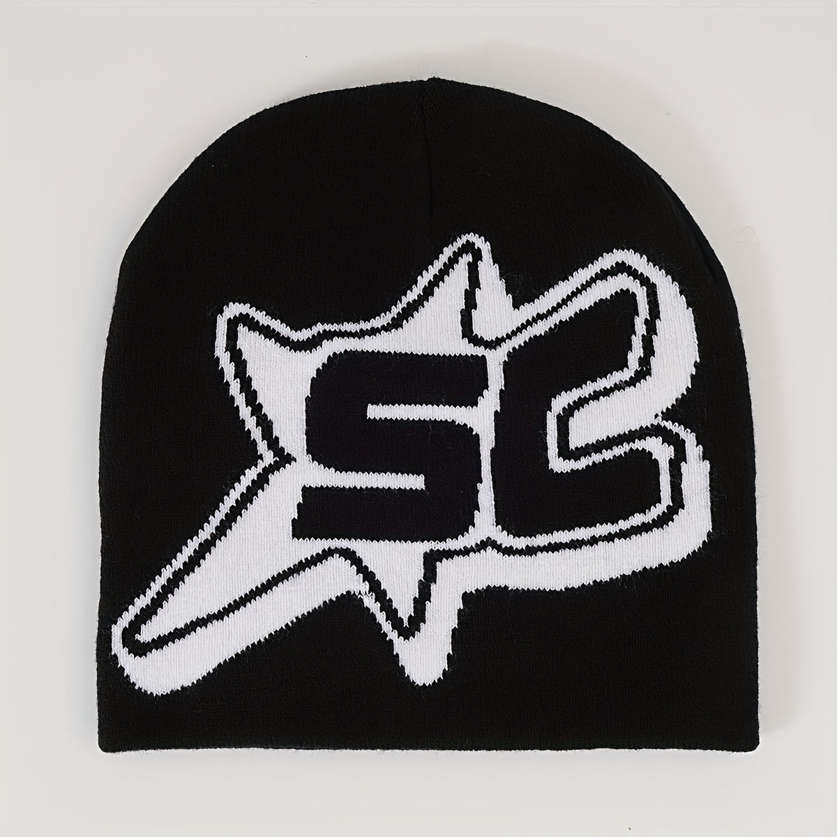 Candy Hip Hop Beanie Letter Jacquard Unisex Knit Hat Elastic Warm Skull Cap