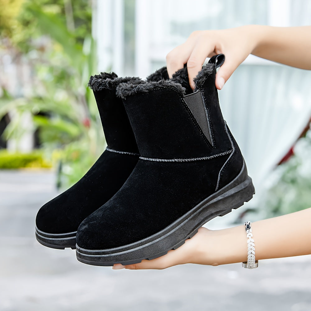 Women's Platform Snow Boots Plush Lined Short Boots