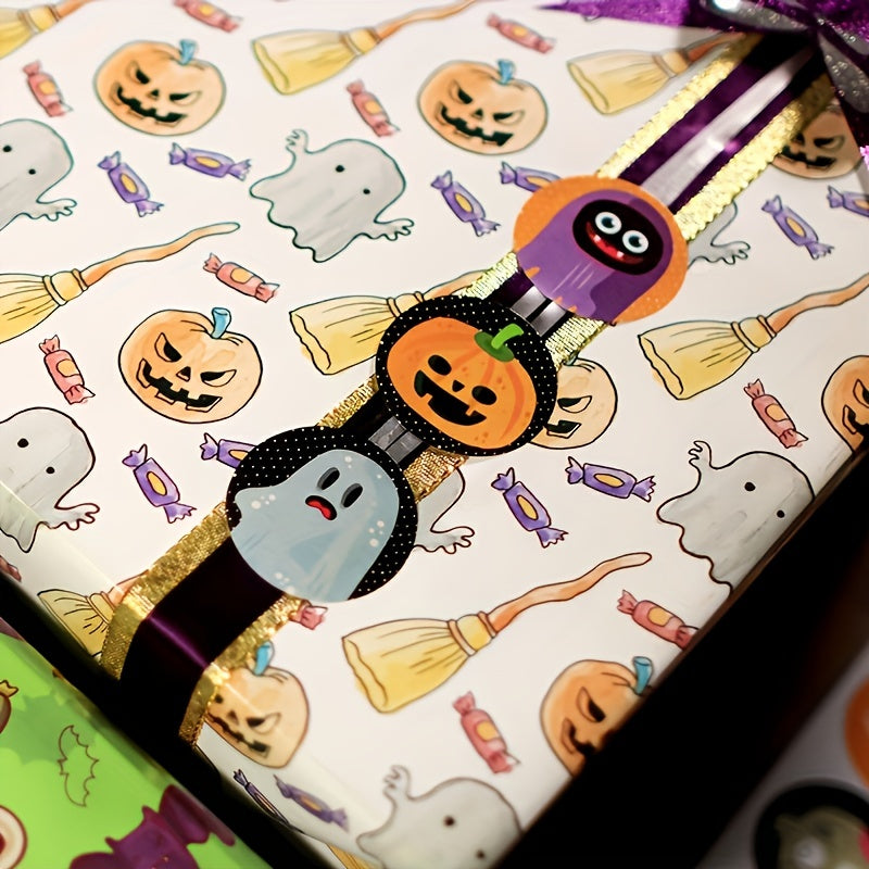 5pcs Halloween Decorations Sticker Creative Funny Stickers Patches Halloween
