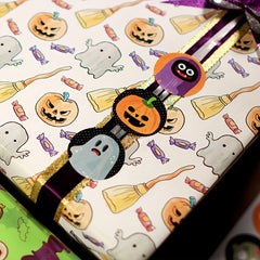 5pcs Halloween Decorations Sticker Creative Funny Stickers Patches Halloween