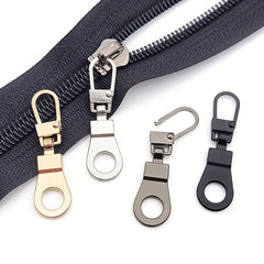4pcs Metal Zipper Silder For Jacket Bag Purse Pockets Repair Kits