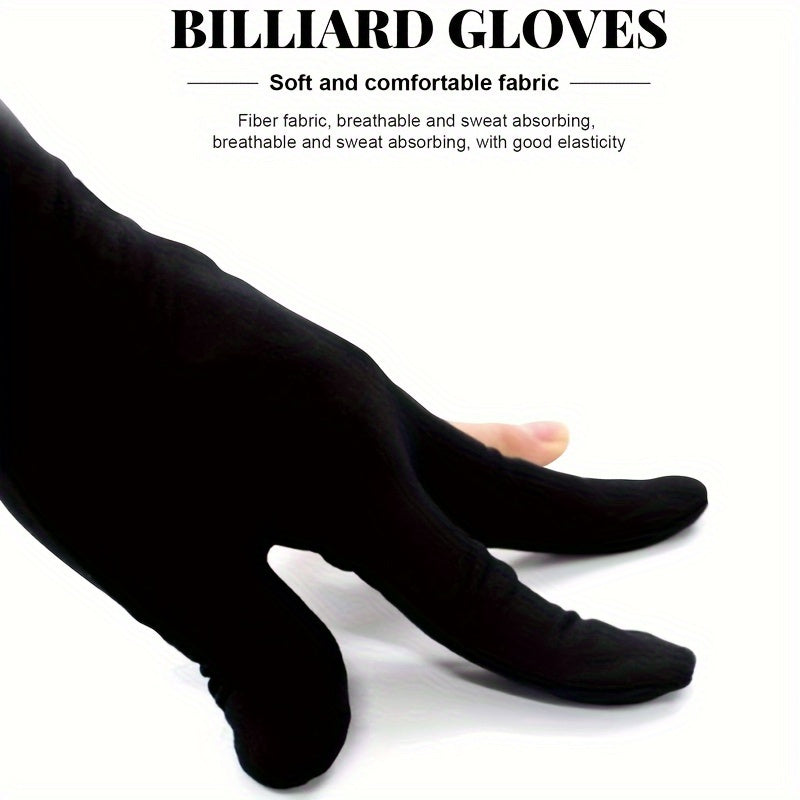12pcs Billiards Gloves 3 Fingers Slip Resistant for Left Right