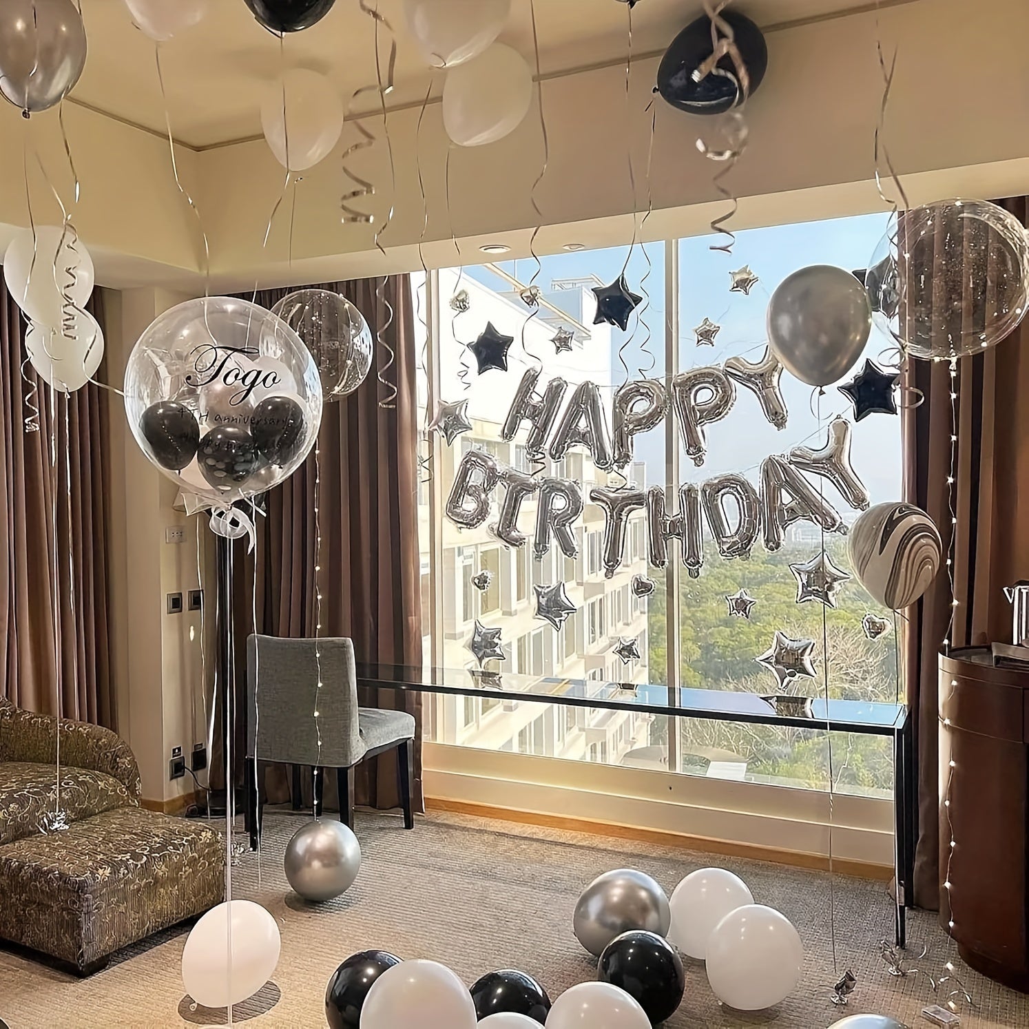 Happy Birthday Balloon Banner 40 64 Cm Reusable Balloons Party Supplies